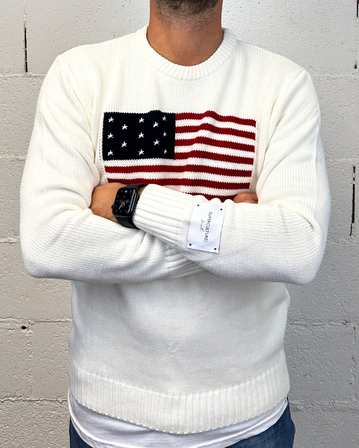 Pullover SUPERCULTURE U.S.A White
