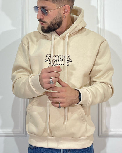 Felpa ADON Think Positive Beige