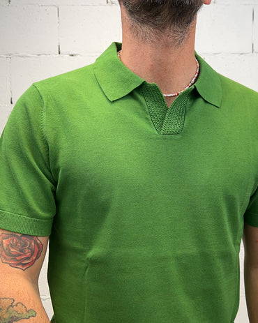 Polo Filo OVER-D Scollo Derby Pino