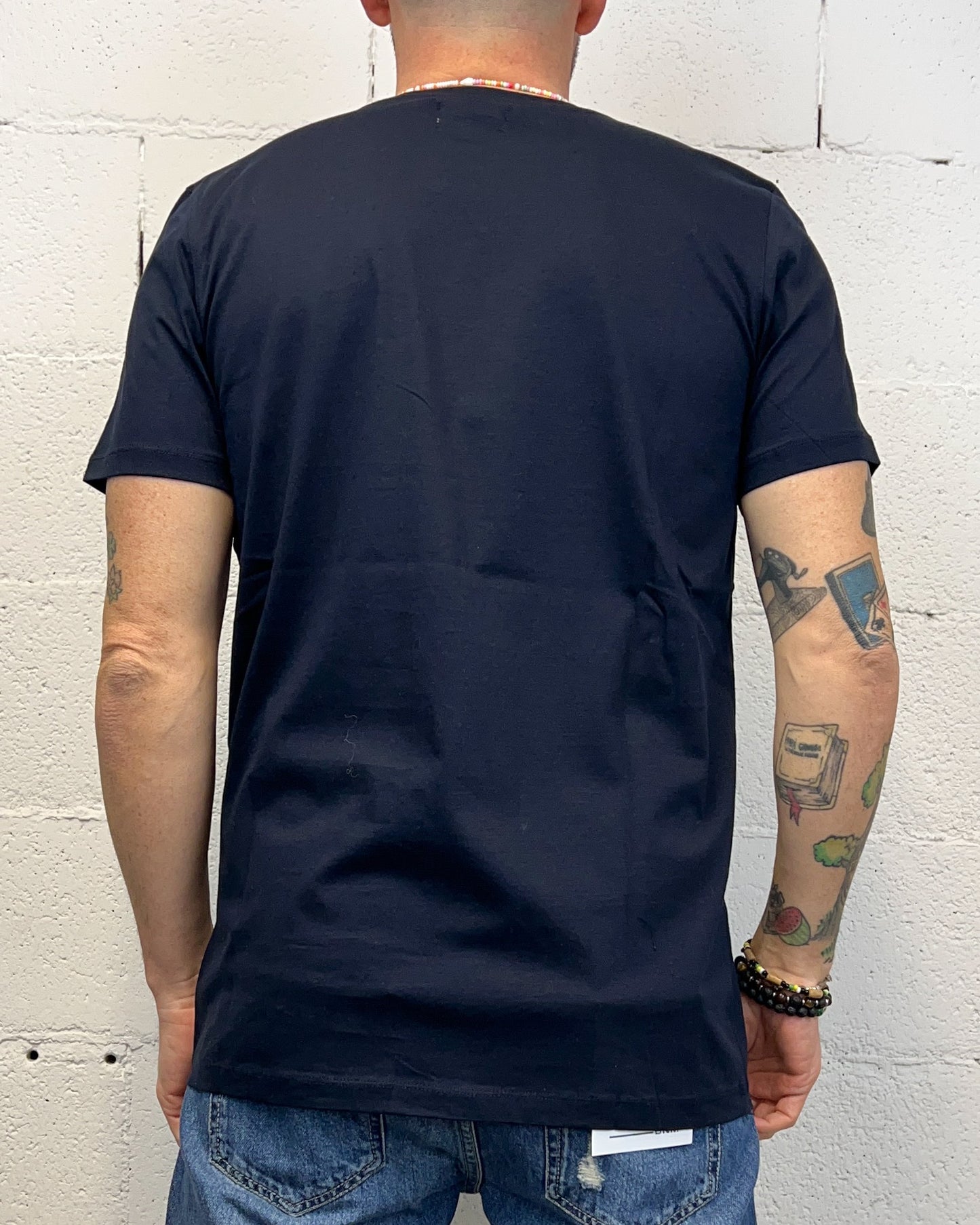 T-shirt Cotone Mercerizzato OVER-D Blu