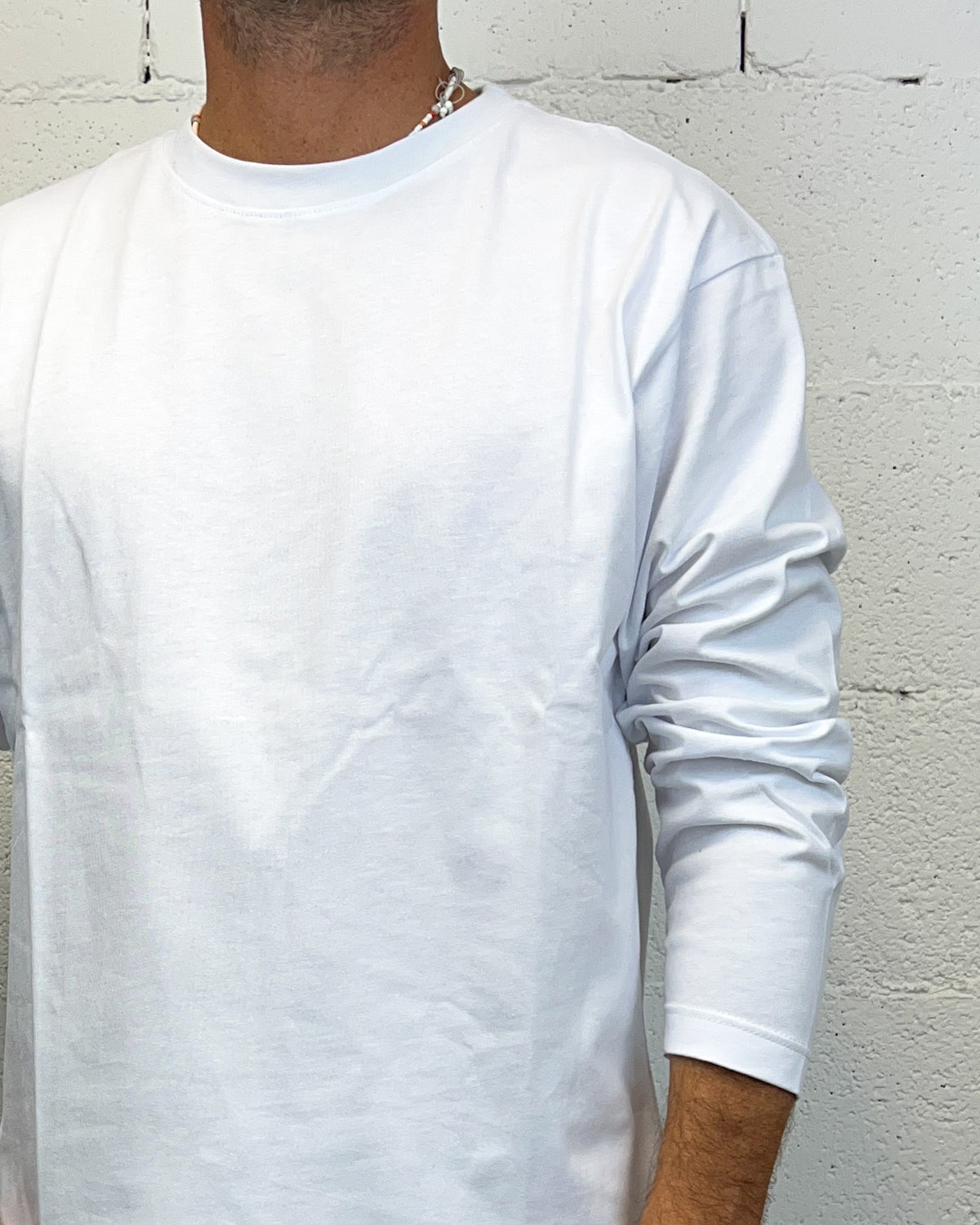 Maglia Long Sleeve DROPIN Boxy Fit White