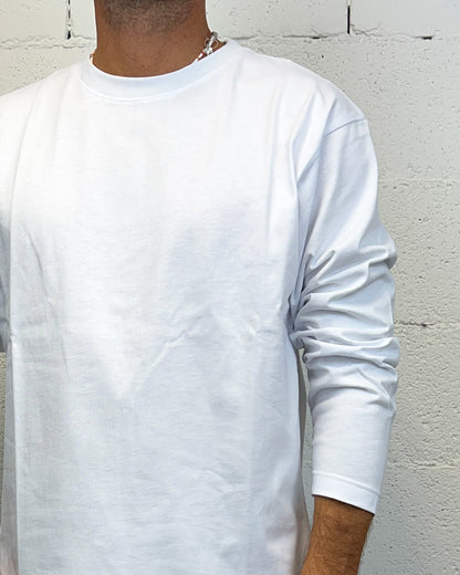 Maglia Long Sleeve DROPIN Boxy Fit White