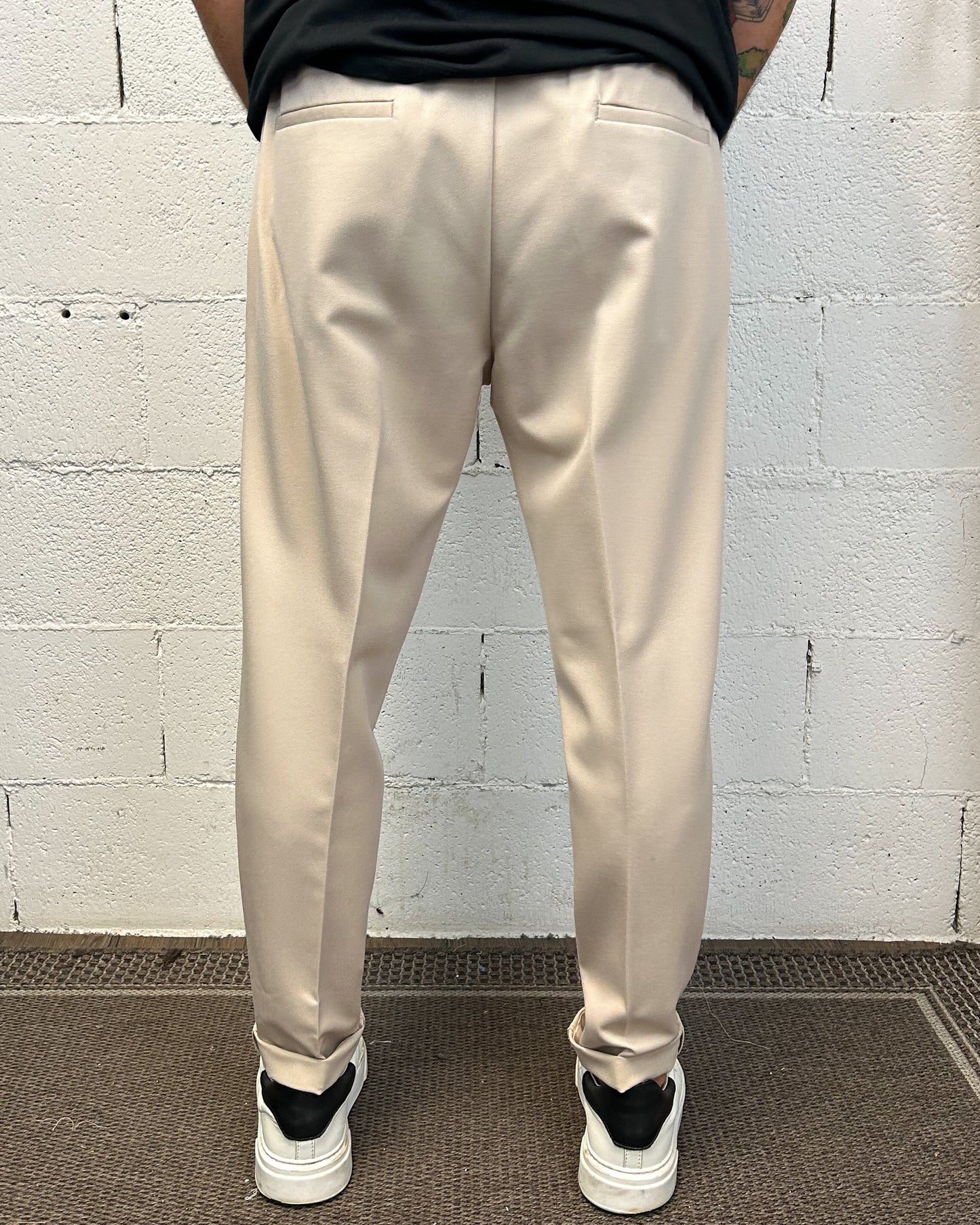 Pantalaccio Slim Fit OVER-D Beige Tasca Filetto