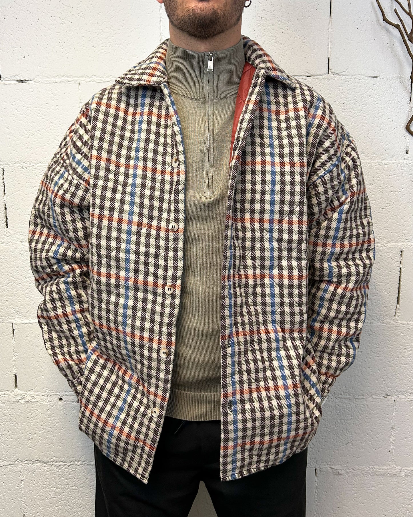 Giubbotto OVERSIZE Camicia DUCA Check Marrone