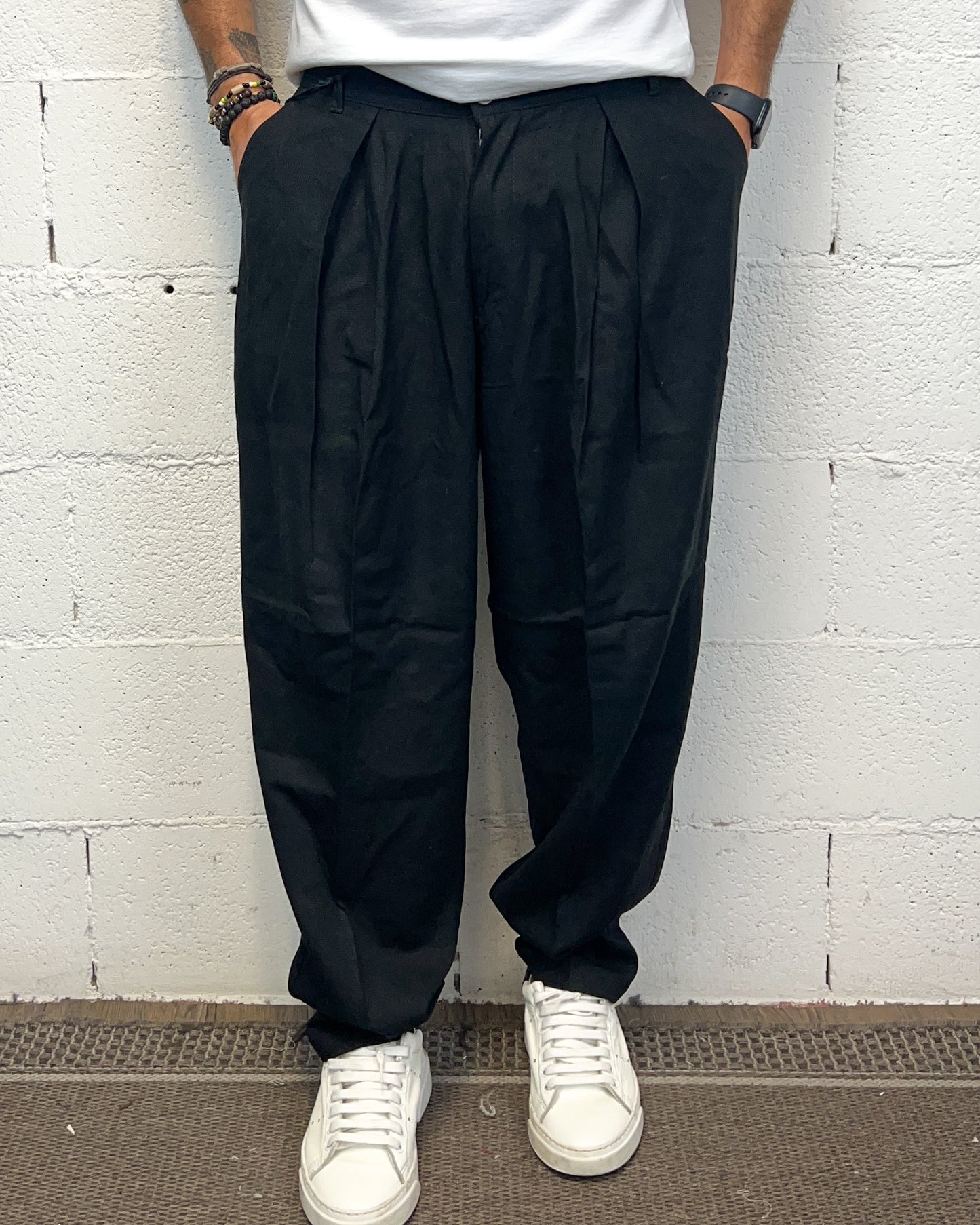 Pantalone Baggy DUCA HOME Fondo Ampio Nero