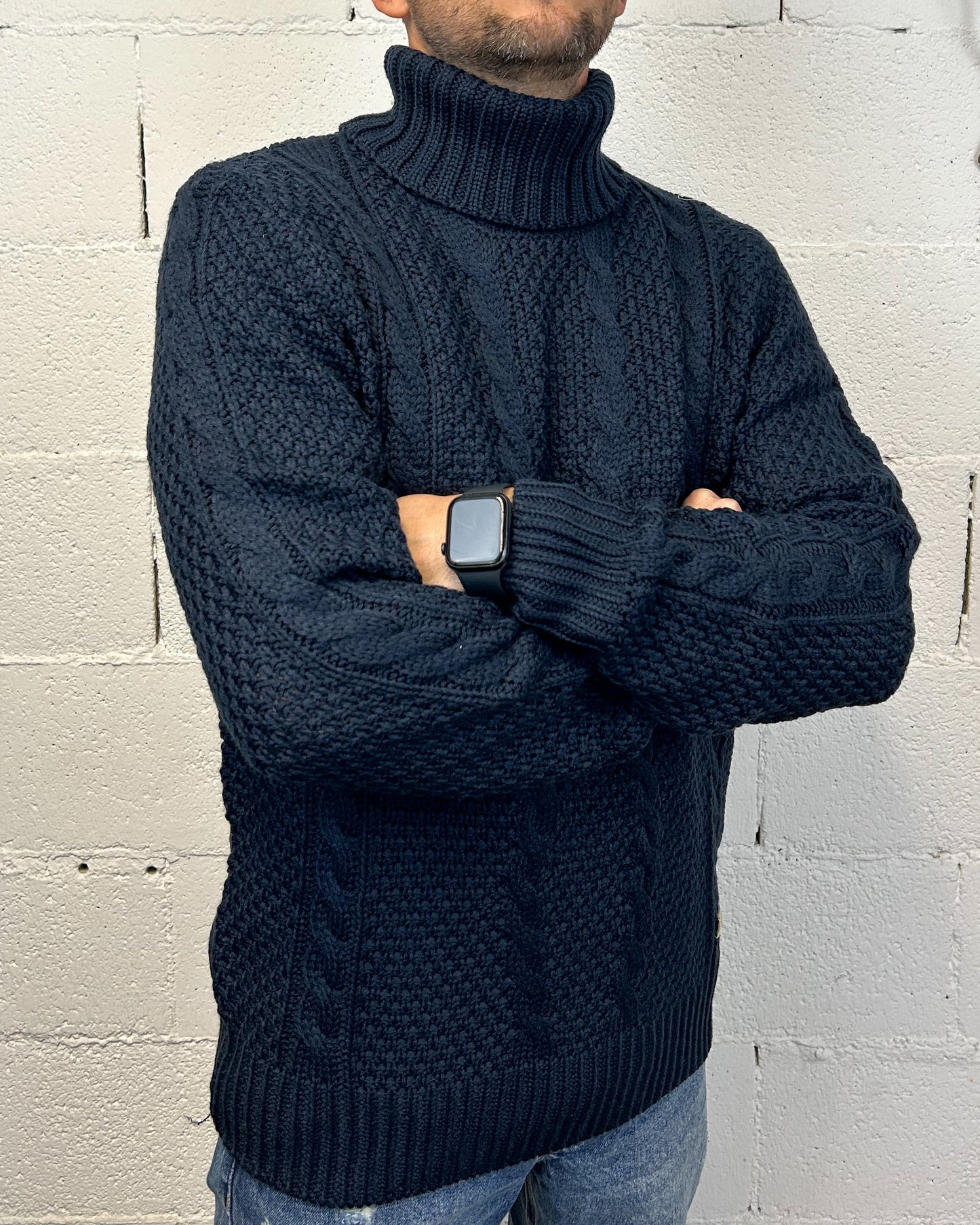 Dolcevita GIANNI LUPO trecce Blu Navy