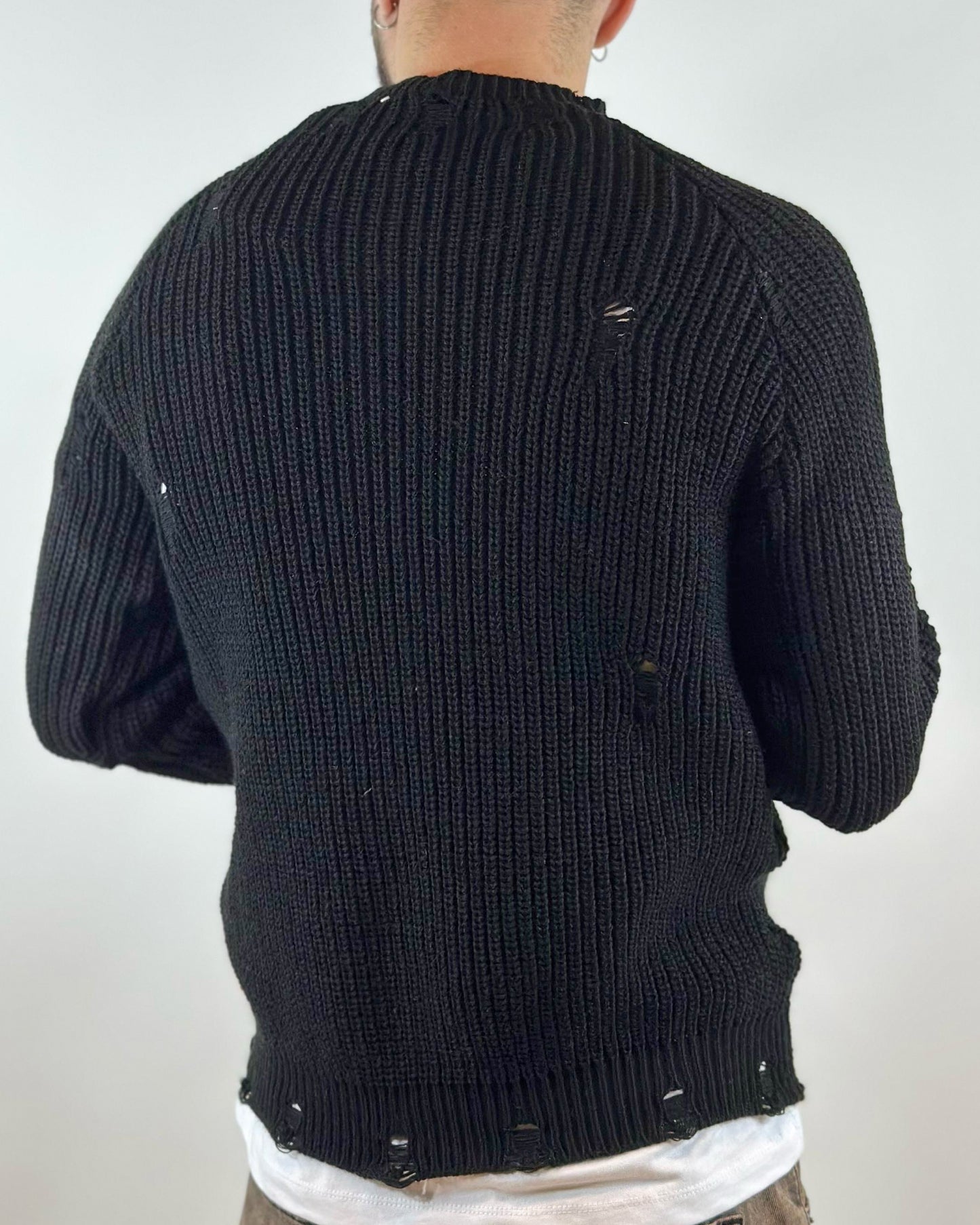 Maglione Con Rotture ONLYONE Nero
