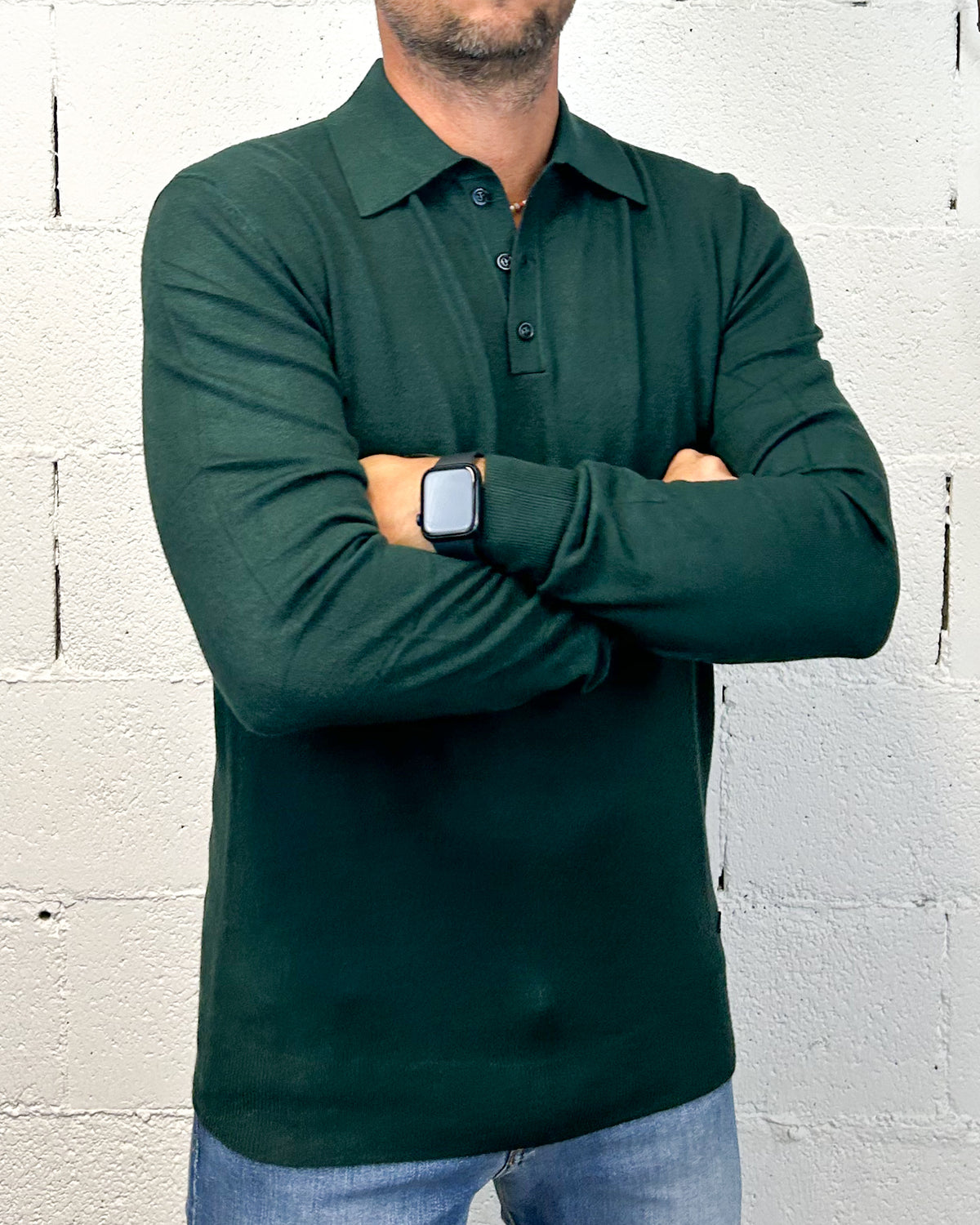 Polo Manica Lunga GIANNI LUPO Comfort Green