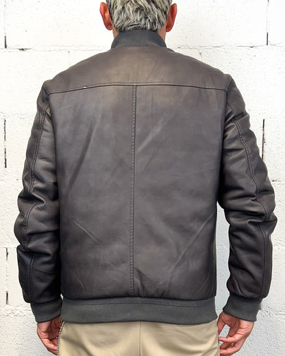 Bomber Ecopelle/Piumino Reversibile 2in1 GIANNI LUPO Dark Grey