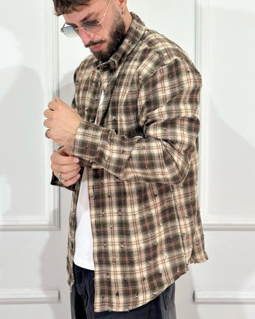 Camicia check CHROY con rotture