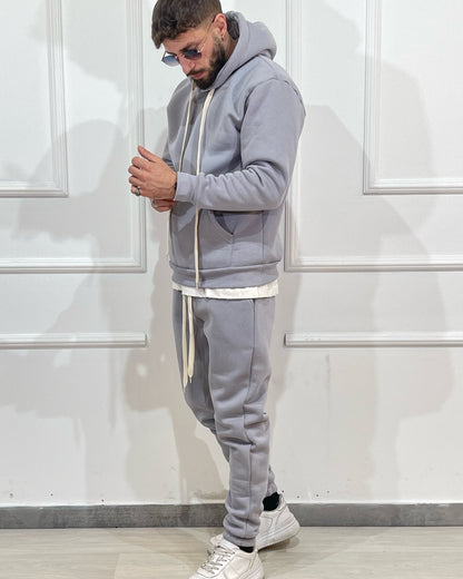 Tuta Completa ONLYONE Felpata Grigio Perla