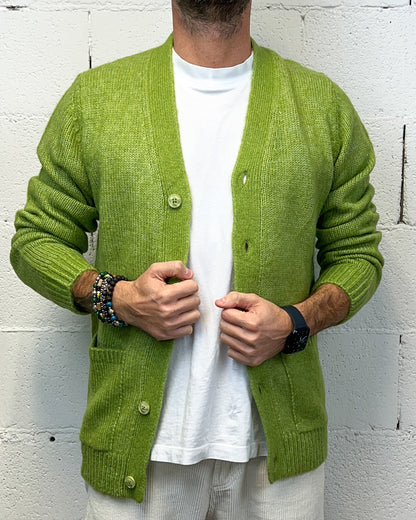 Cardigan Wool OVER-D Oliva