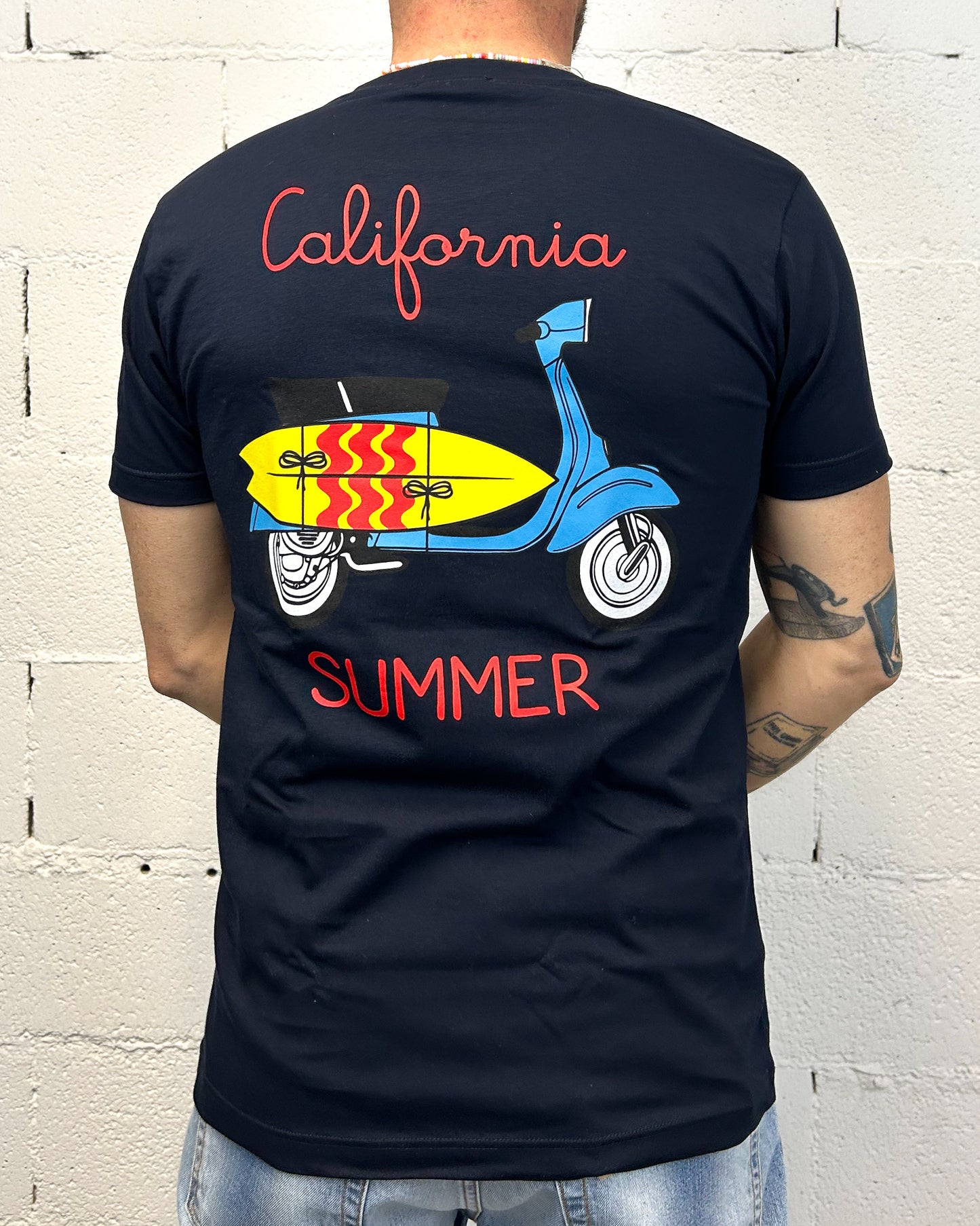 T-shirt DROPIN California Summer Blu