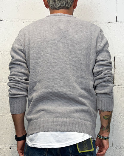 Maglione Ciniglia GIANNI LUPO Light Grey