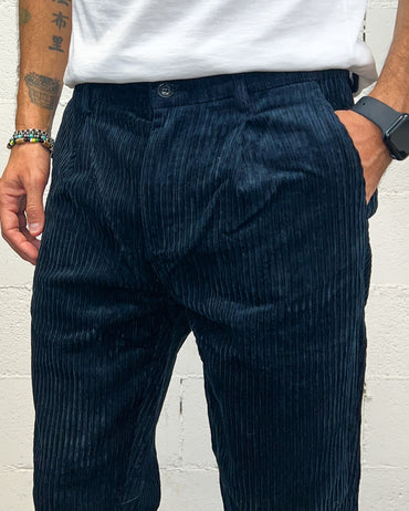 Panta Carrot Velluto Costa Grossa GIANNI LUPO Navy