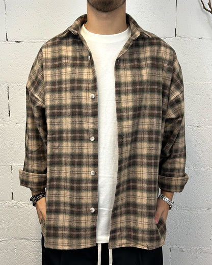 Camicia Flanella DUCA brown Cropped Oversize