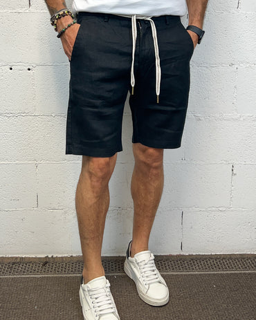 Bermuda Elegance Lino GIANNI LUPO Black
