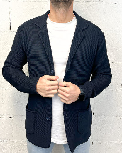 Giacca Cardigan 3 Bott. OVER-D Blu