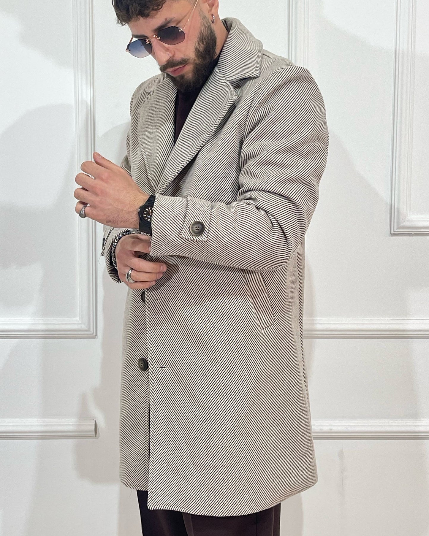 Cappotto Spigato Moro ONLYONE Reverse