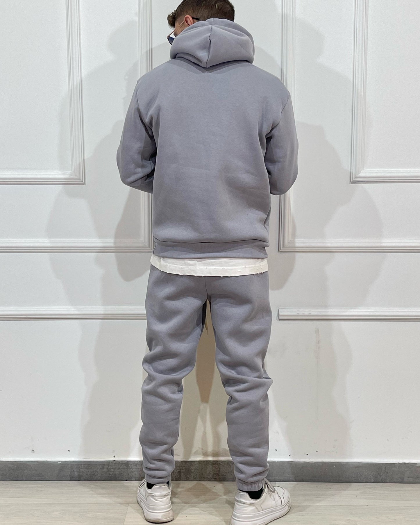 Tuta Completa ONLYONE Felpata Grigio Perla