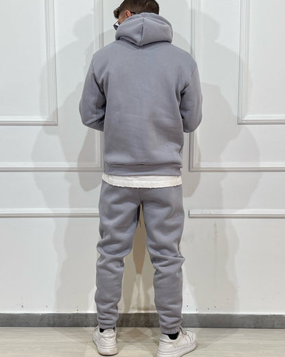 Tuta Completa ONLYONE Felpata Grigio Perla