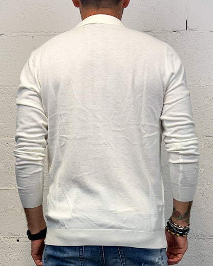 Polo Wool Manica Lunga OVER-D Panna