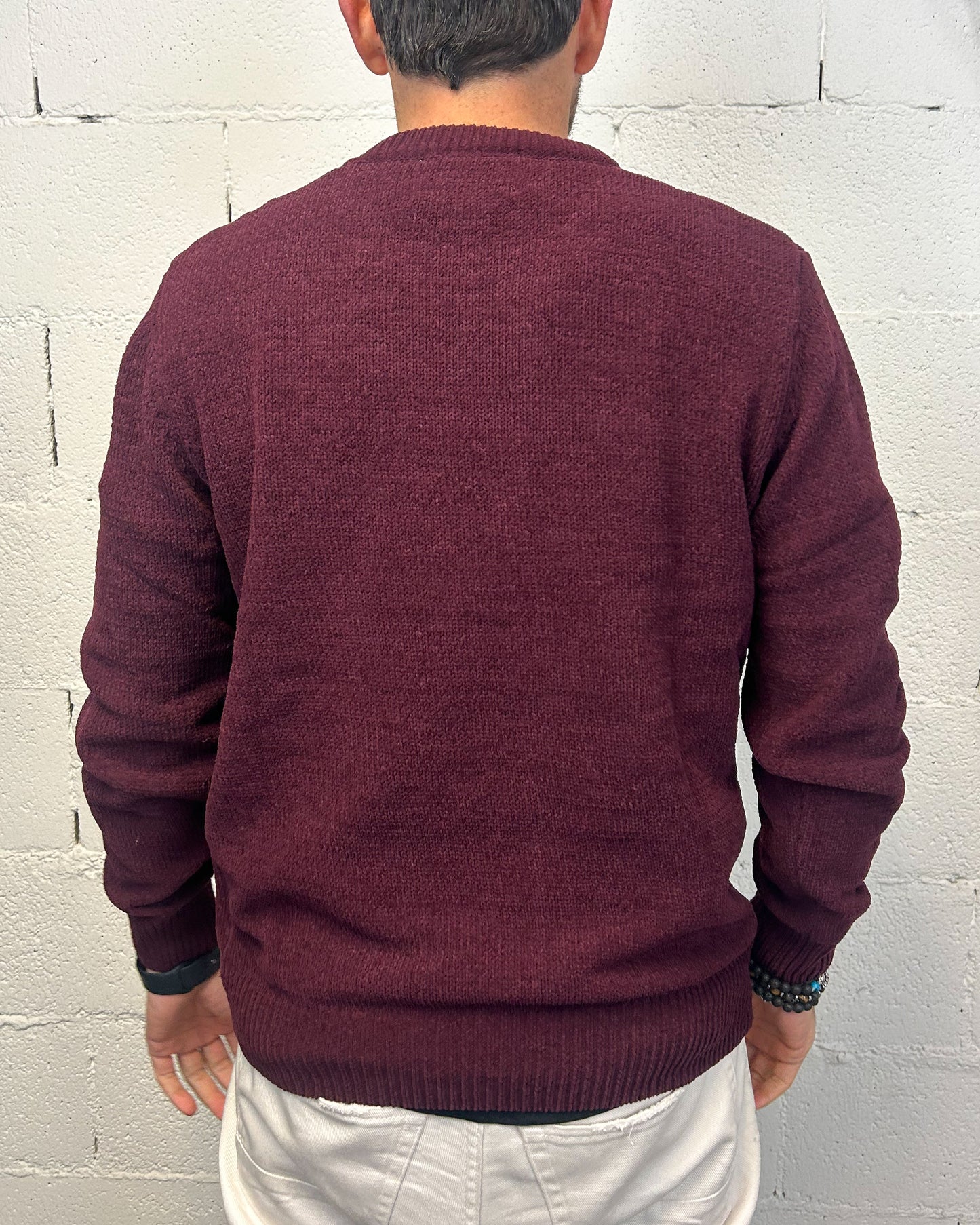Maglione Ciniglia GIANNI LUPO Bordeaux
