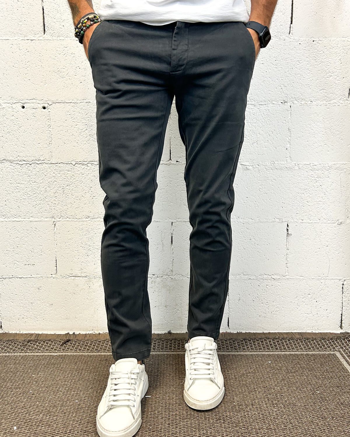 Chino Tahoma GIANNI LUPO Slim Dark Grey