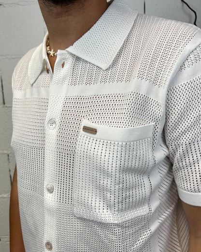 Maglia Operata GIANNI LUPO Over White