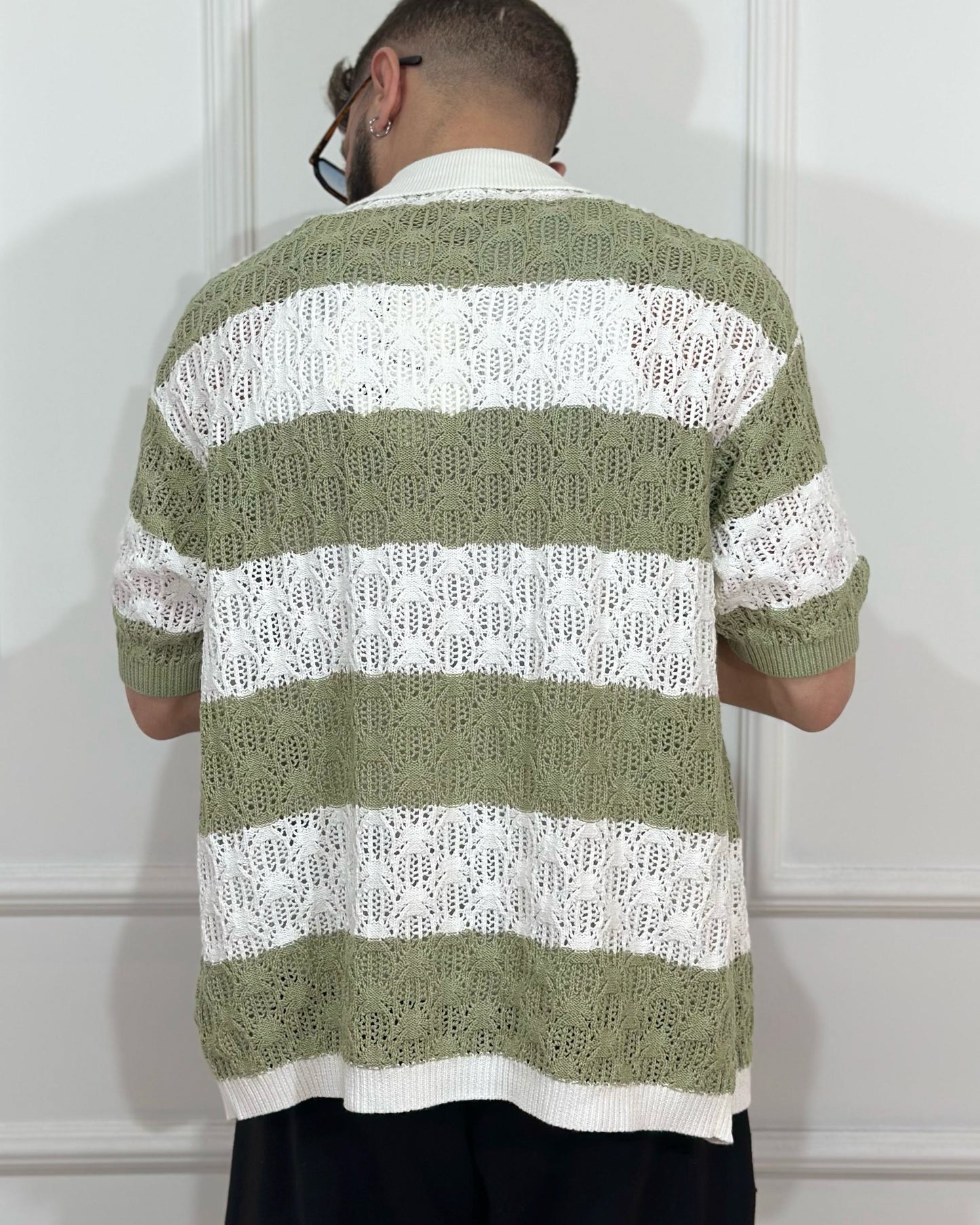 Camicia Filo QYB Righe Verde