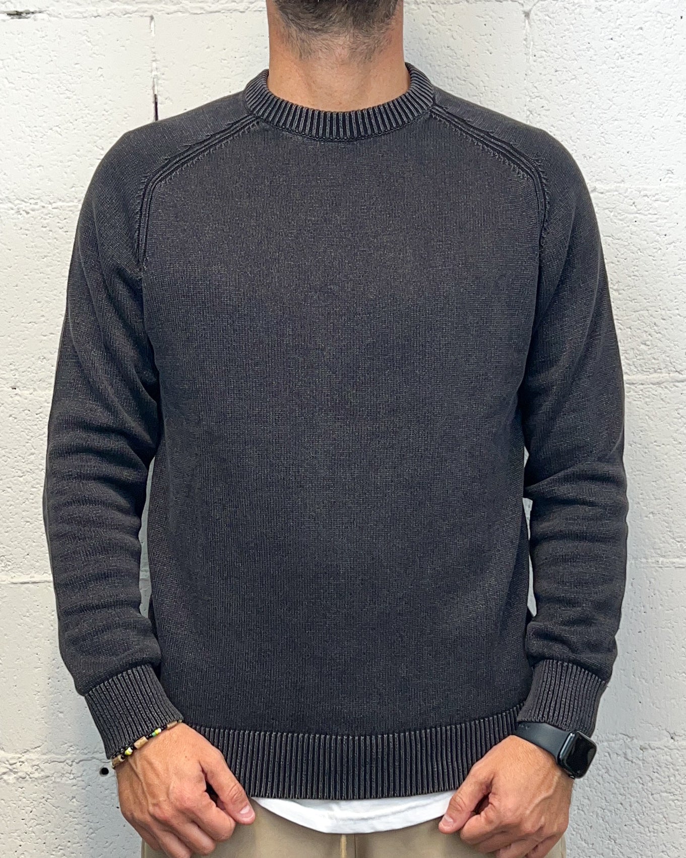 Maglione 100% Cotone OVER-D Raglan Nero