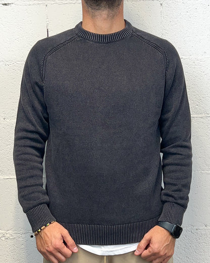 Maglione 100% Cotone OVER-D Raglan Nero