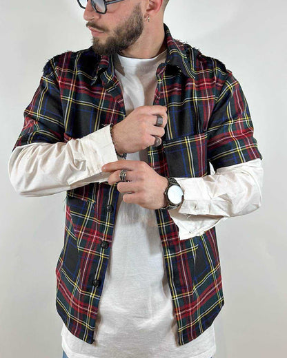 Camicia combinata ONLYONE Check Dark