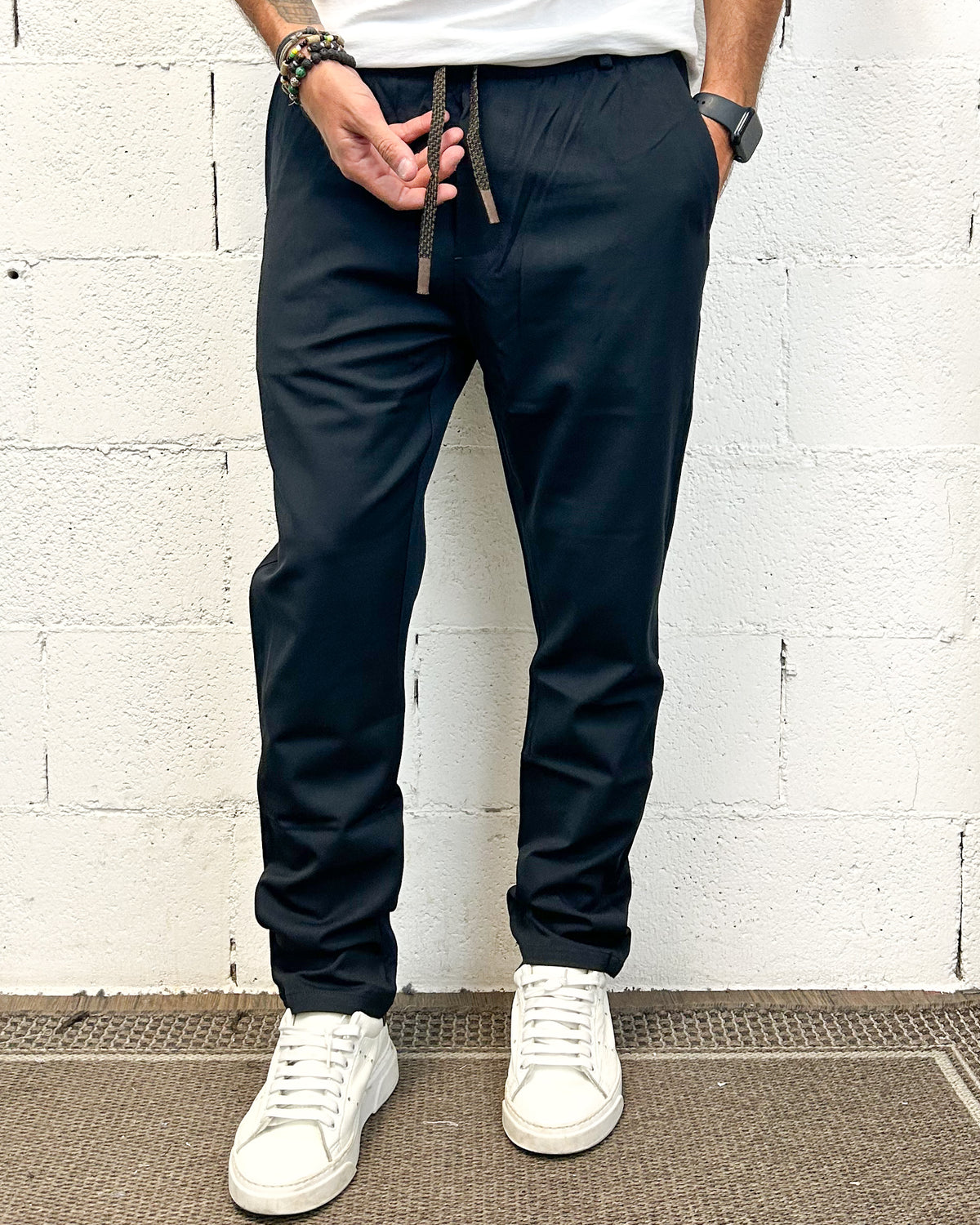 Pantalaccio Leonard GIANNI LUPO Carrot Fit Navy