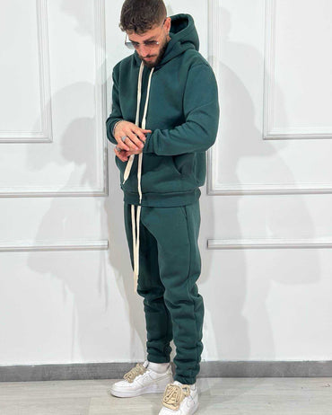 Tuta Completa ONLYONE Felpata Verde Bosco