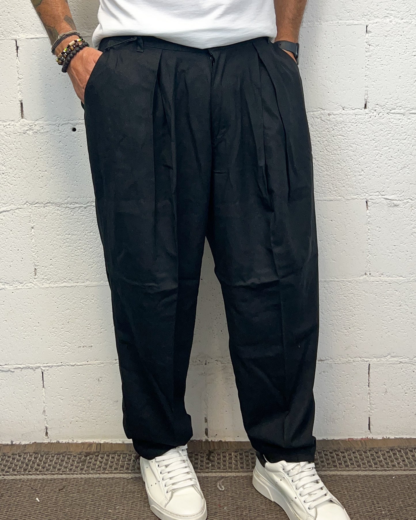 Pantalone Baggy DUCA HOME Fondo Ampio Nero