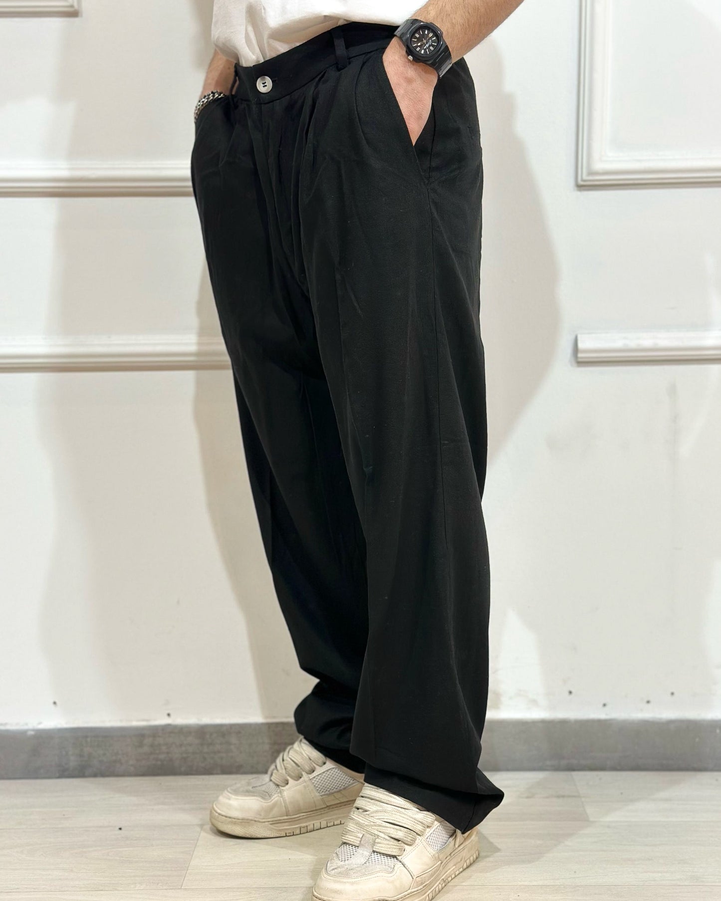 Panta Baggy ADON Nero Fondo Ampio