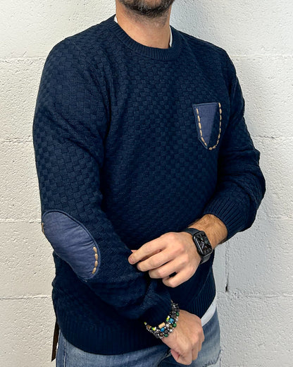 Maglioncino Blu BLACKSUNDAY Taschino/Toppa