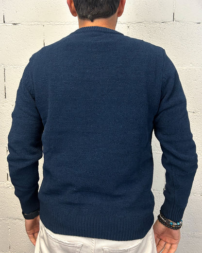 Maglione Ciniglia GIANNI LUPO Navy