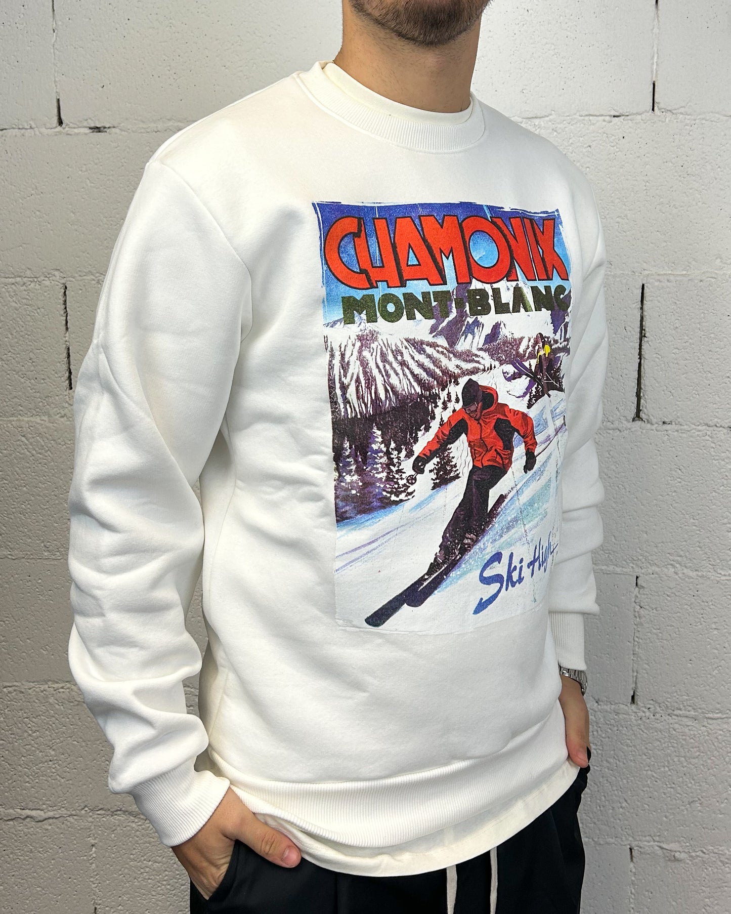 Felpa DROPIN chamonix Panna