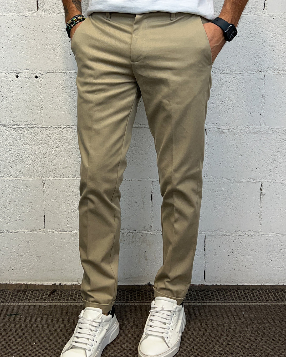 Chino Slim Fit OVER-D Beige