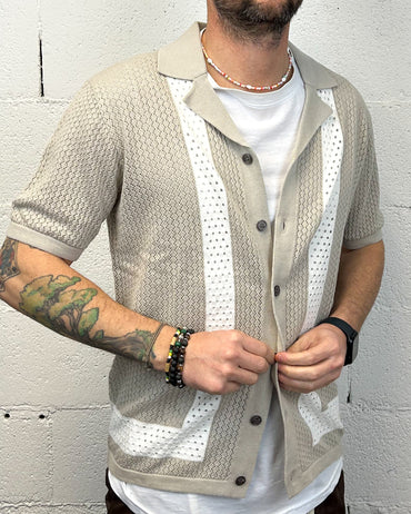 Maglia Scollo GIANNI LUPO Tunisi Beige