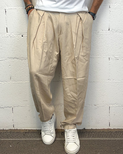 Pantalone Baggy DUCA HOME Fondo Ampio Camel