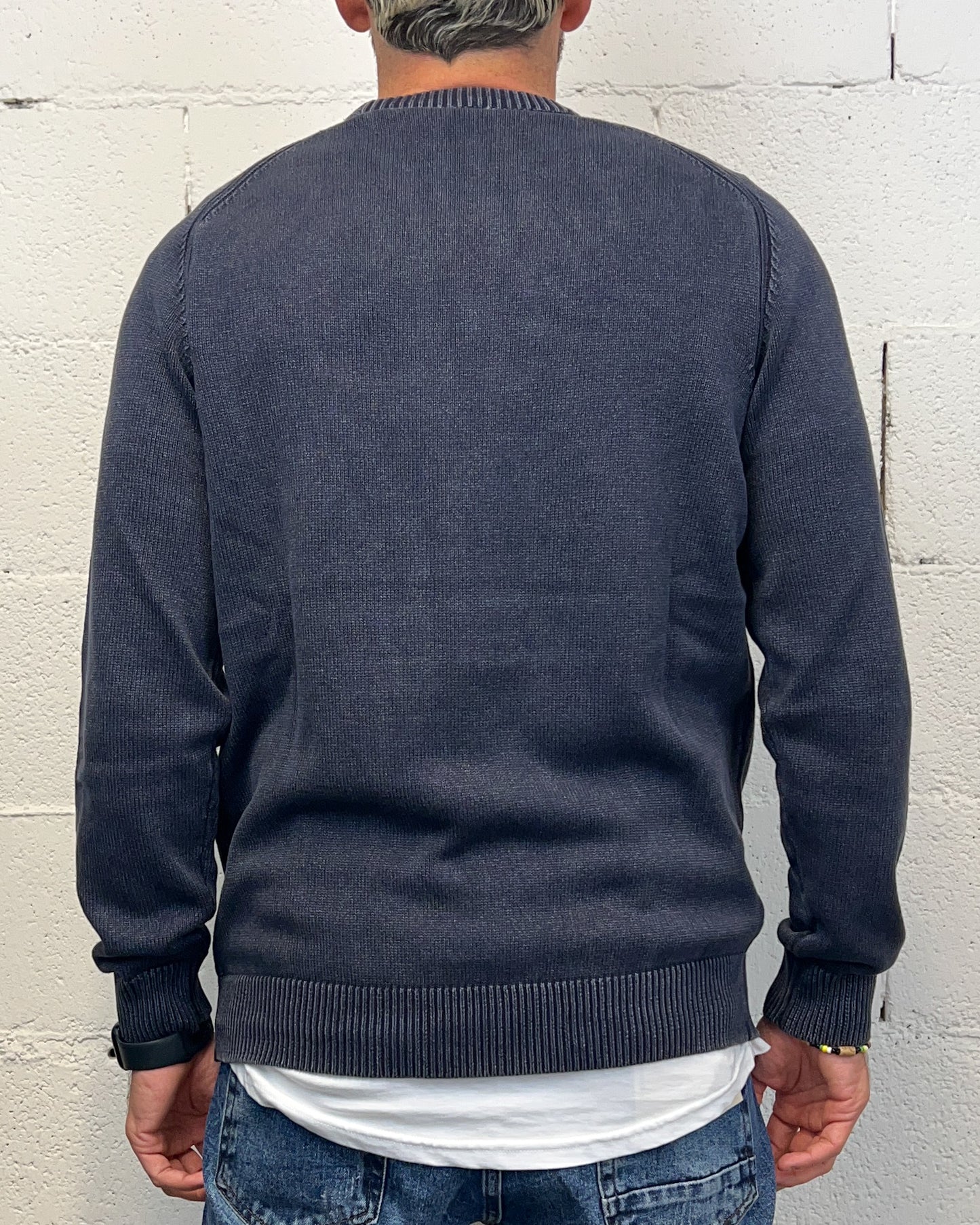 Maglione 100% Cotone OVER-D Raglan Blu