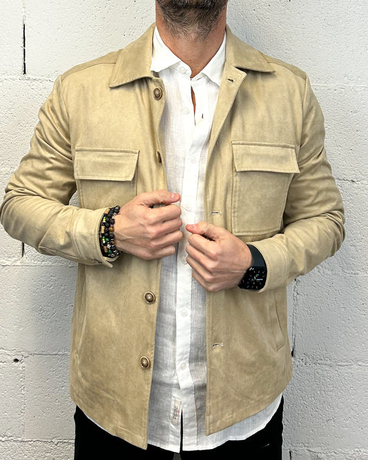 Giacca/Camicia Scamosciata GIANNI LUPO Beige