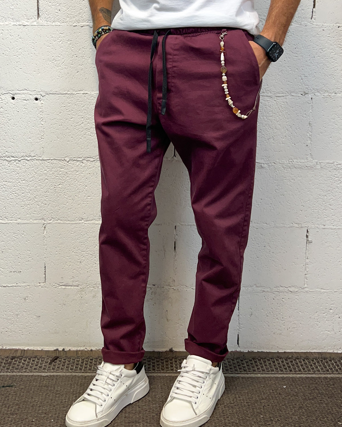 Pantalaccio Denim OVER-D Bordeaux