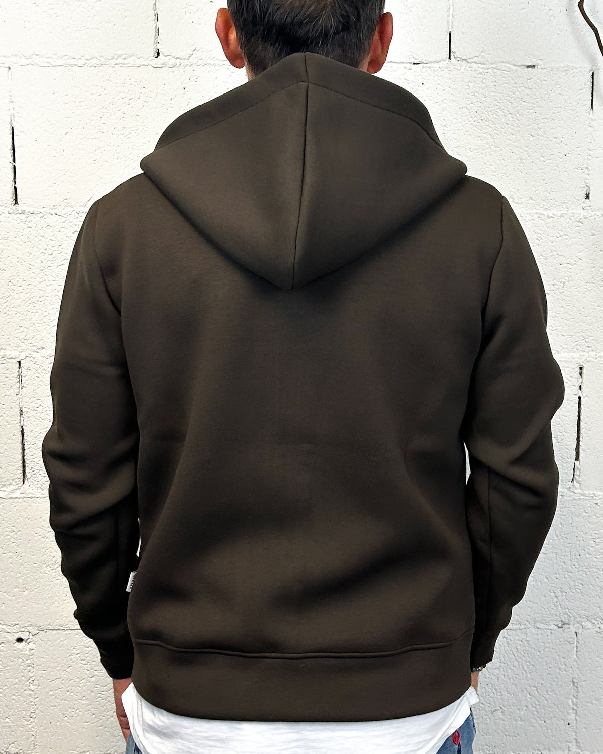 Felpa Zip e Cappuccio OVER-D Moro