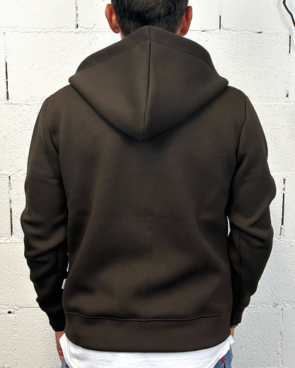 Felpa Zip e Cappuccio OVER-D Moro