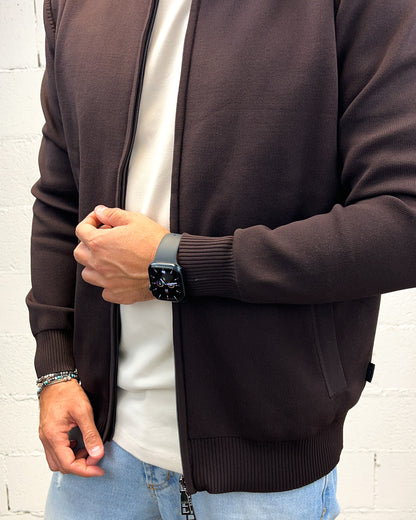 Maglia Mod. Bomber OVER-D Tasche Filetto Moro