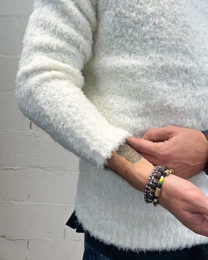 Maglione Bouclè OVER-D Panna